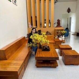 sofa gỗ khách hàng
