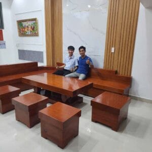 sofa gỗ khách hàng